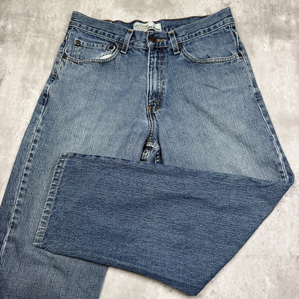 Mens Levi Strauss Signature Jeans Relaxed Loose Fit Straight Leg Fits 32x27 USA